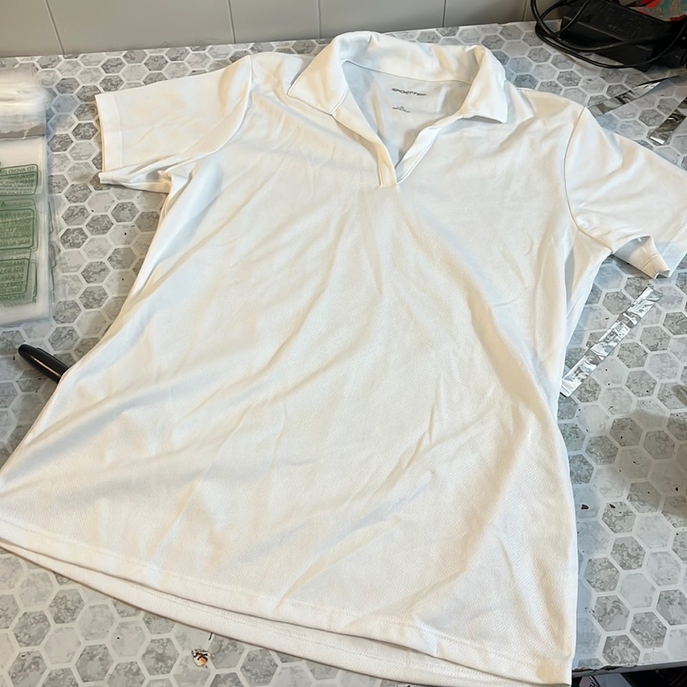Sport-Tek Women's White Short Sleeve Polo